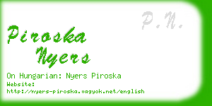 piroska nyers business card